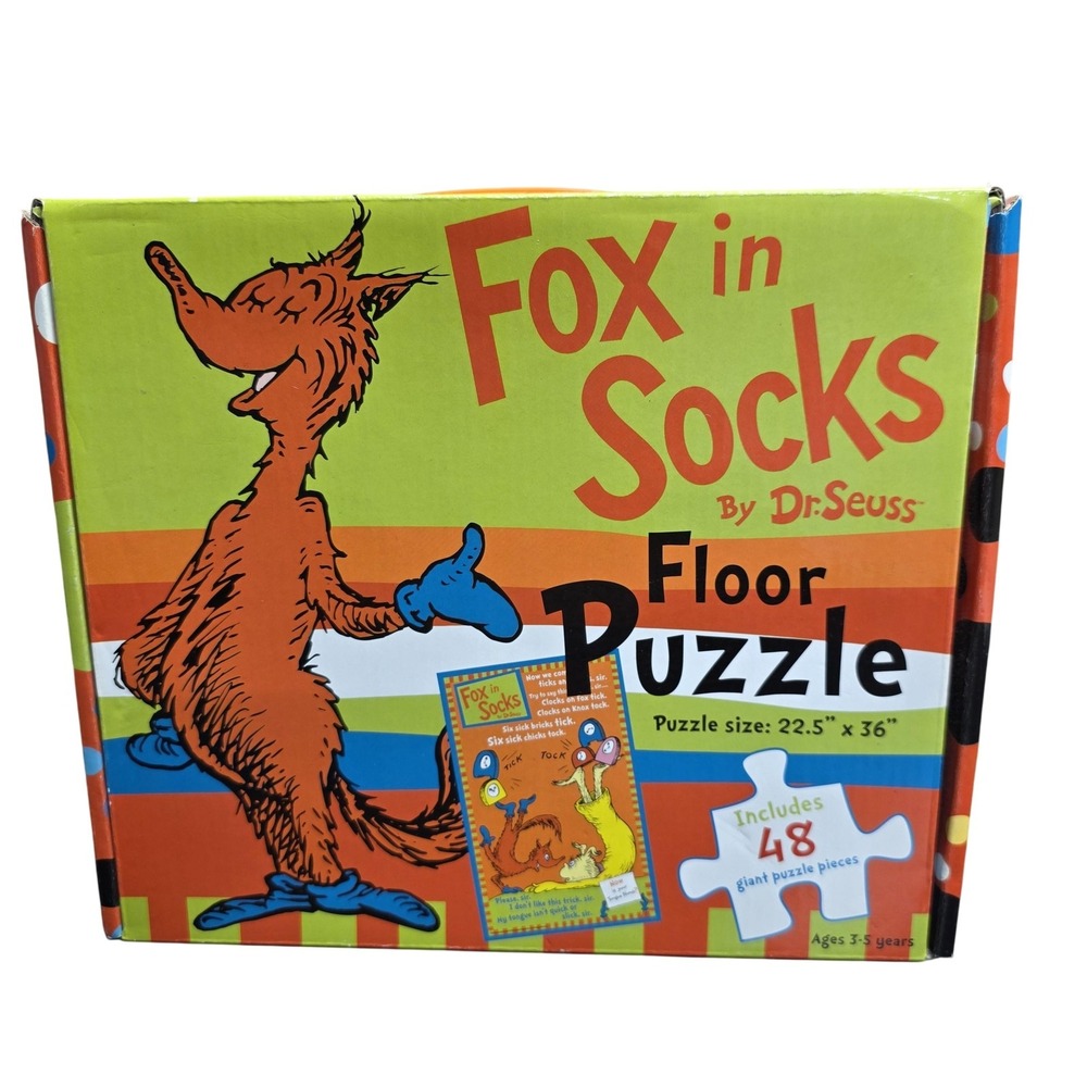 Five Mile Press Dr. Seuss Fox In Socks 48 Piece Floor Puzzle Multi Color Giant